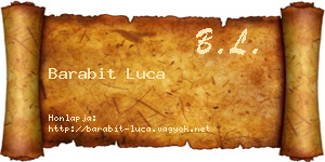 Barabit Luca névjegykártya